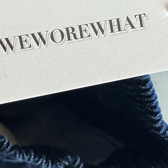 We‎ Wore What Revolve Denim Jogger Womens SIze XS Indigo Raw Blue Jeans - Picture 9 of 14